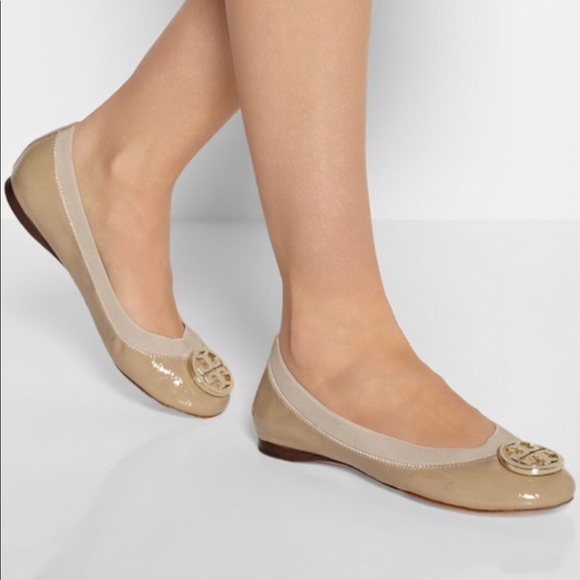Tory Burch Shoes - TORY BURCH Tan Caroline Flats